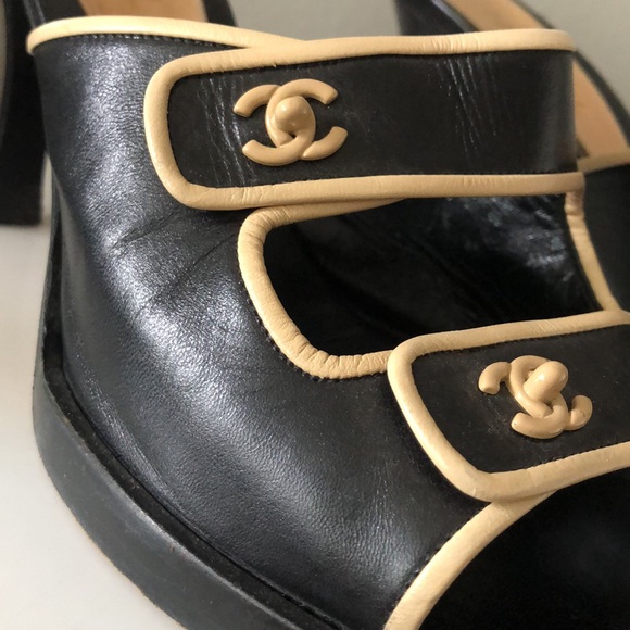 Chanel CC slides shoes - Picture 10 of 11